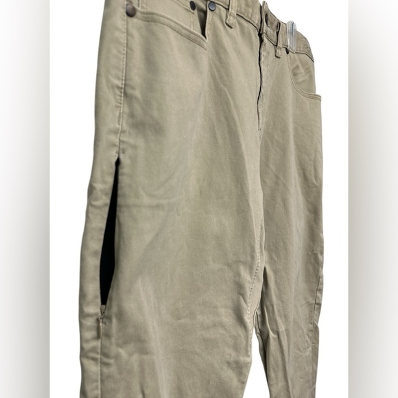 NIKE SB Skateboard Pants Mens Gusseted Beige Chino Zip Pockets Flex Canvas - Picture 4 of 7